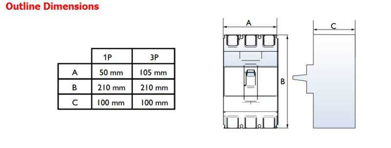  JS250 Series MCCB Open Frame Moulded Case Circuit Breaker