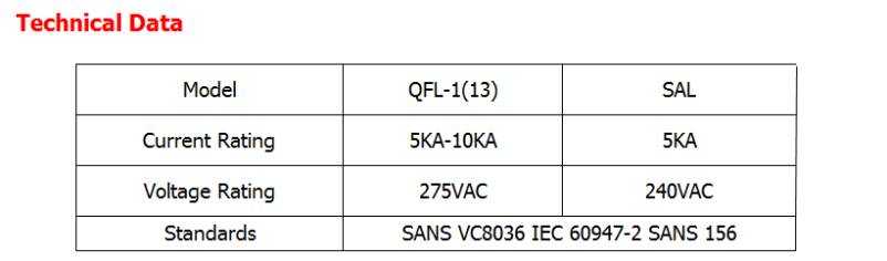 SAL Series MCB Power Source Lighting Arrestor Surge Protection