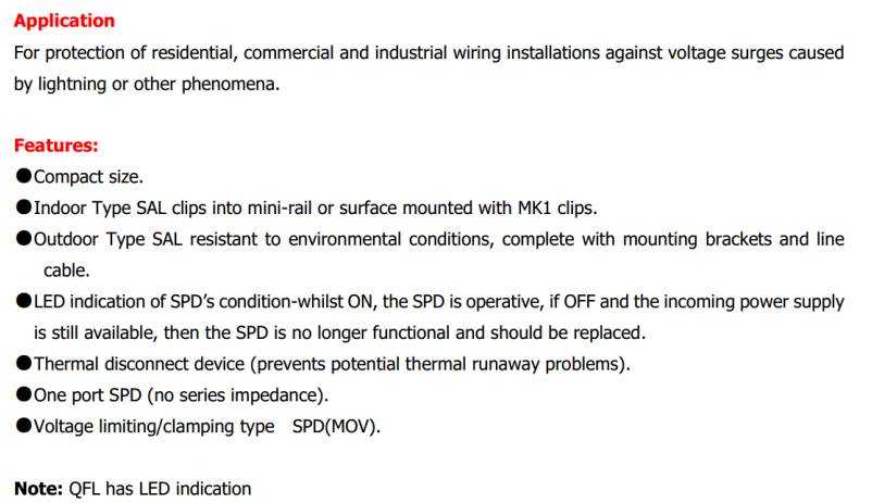  Qfl Series MCB Protective Gap Surge Protection Lighting Arrestor 