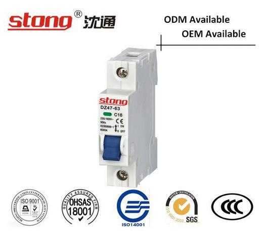 Dz47-63 Indicator Overcurrent Protection Mini Vacuum Circuit Breaker 