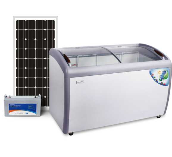 12 24V DC Solar Showcase, Solar Chest Freezer 260L