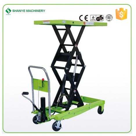 SHANYE SYTJ-100S external double lift cylinders scissor lifting table