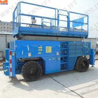  SPS-10RT rough terrain 10m diesel engine scissor car lift flush 