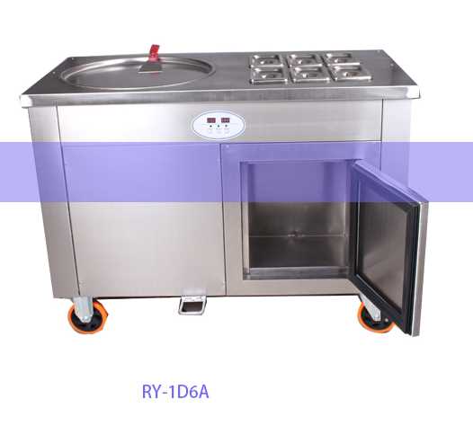 Square Flat Pan Stir Commercial Thailand Fry Ice Cream Machine
