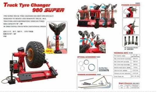 Flat Disassembly Truck Tire Changer