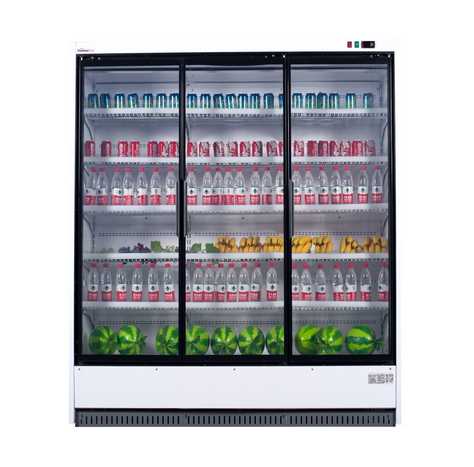 High Quality Supermarket Glass Door Beverage Freezer