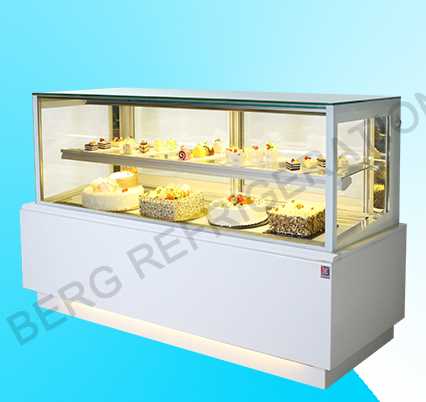 Square Cake Fridge with White Marble