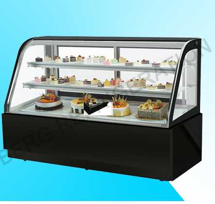 Ce Approved Supermarket Glass Cake Refrigerator