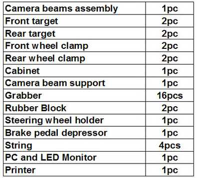 Electronic 3D Four Wheel Alignment