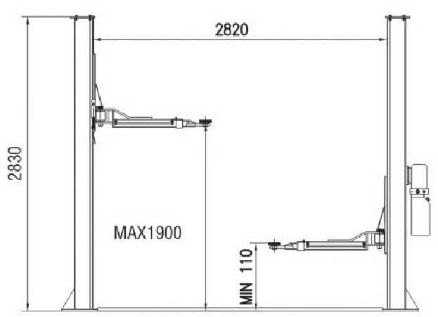 Double Cylinder Hydraulic Vehicle Lift