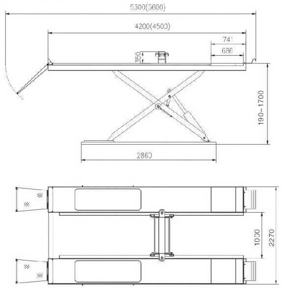 Large Hydraulic Vehicle Lifting Machine