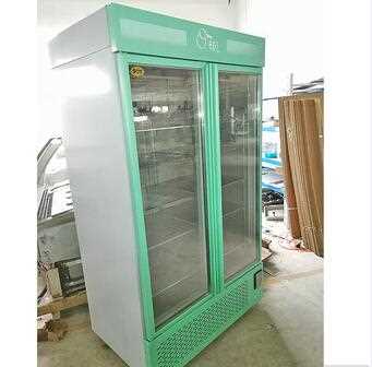 Double glass door 1200L Commercial Vertical Display Cabinet Freezer for Supermarket