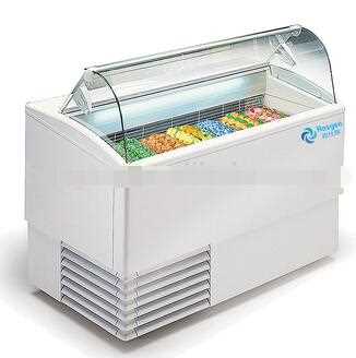 20L-600L Glass door ice cream freezer/ Supermarket display showcase, chest freezer