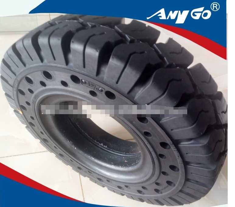 pattern Click solid rubber tires with side hole