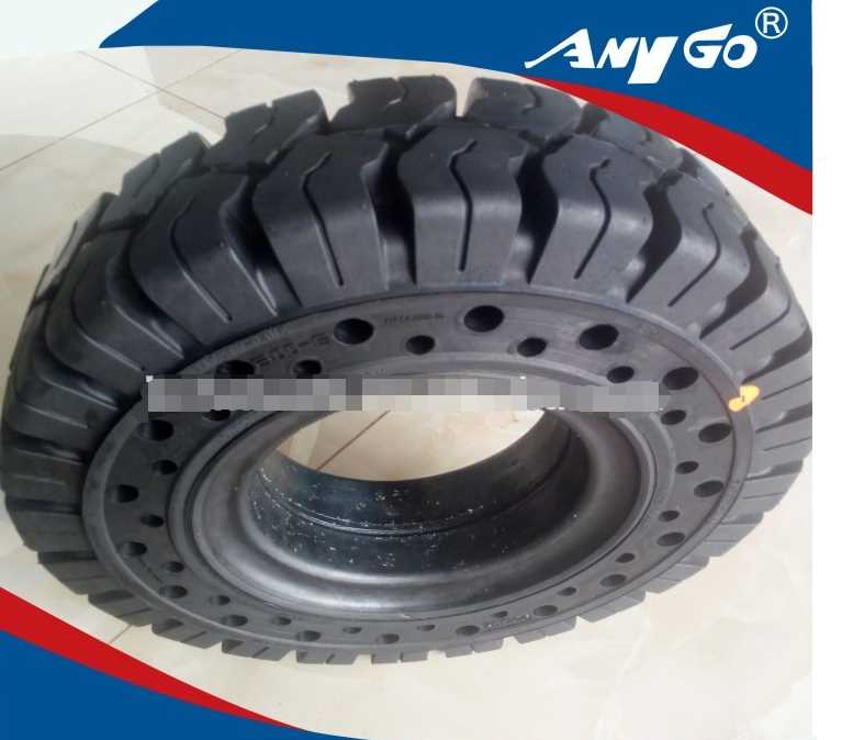 pattern Click solid rubber tires with side hole
