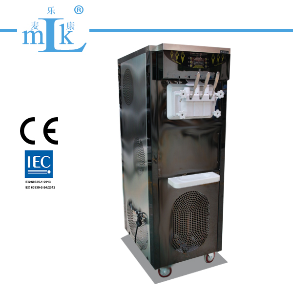 36Lfloor standing three flavor soft serve ice cream machine
