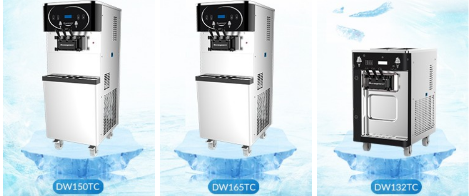 Comercial Maquina de Helado 3 Sabores y 1 Mezclado Bomba de Aire Cascra de Acero Inoxidable Precio de Maquina de Helado Suave