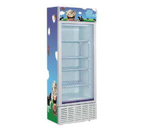 315L Commercial Upright Ice Cream Display Fridge Ice Cream Freezer Showcase