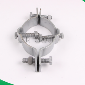 cable clamp accessory Hot-dip galvanized bracket saddles type electric metal steel galvanized cable pole clamp