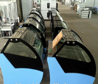 Sharp Blue Color Ice Cream Freezer Showcase on Sale