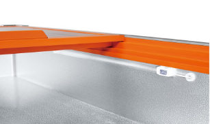 1600L commercial sliding glass door sea food display freezer DLCD-1.6