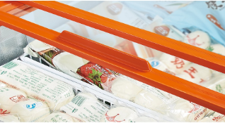 1600L commercial sliding glass door sea food display freezer DLCD-1.6