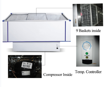 Glass door top commercial Display chest Freezer WDD-1000