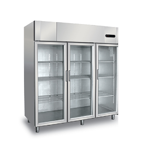 Luxury Stainless Steel 3 doors commercial upright display freezer for sale