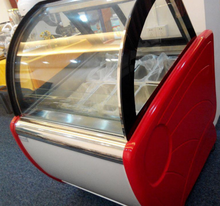Custom Made 12 Pans Ice Cream Display Freezer