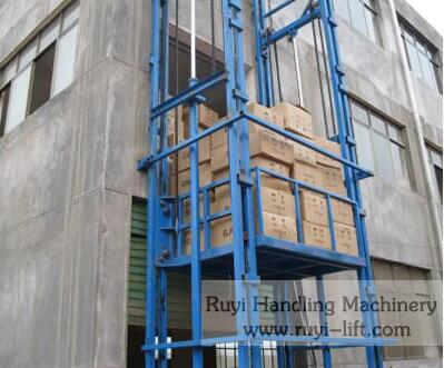 German quality outside/inside electric hydraulic freight elevator