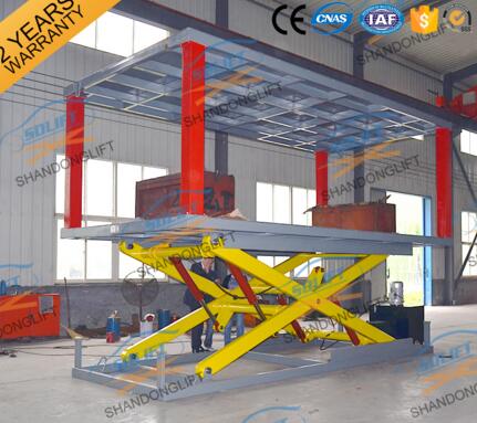 Double level hydraulic scissor car lift with CE Certification
