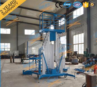 YBC0.2-12 Aluminium portable double mast man lift work lift platform