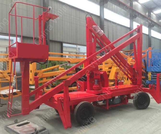 12m self-propelled articulating boom lift self-working cherry picker