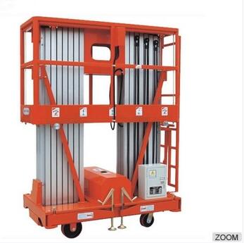 Double Mast Aluminium Hydraulic Aerial Lift Equipment Platform