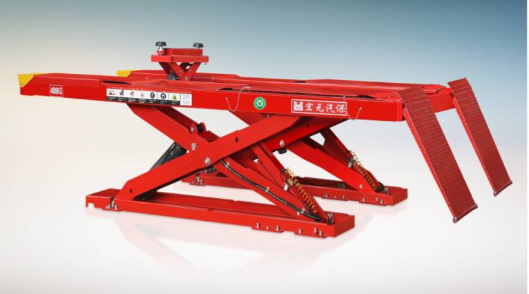 Ultra-thin pulley scissor lift