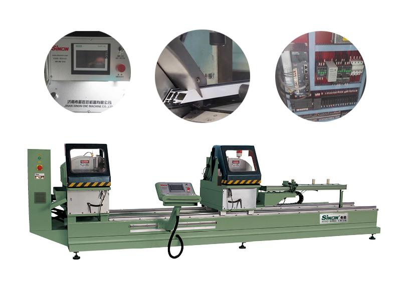 Double-head precision cutting saw CNC for aluminum profiles