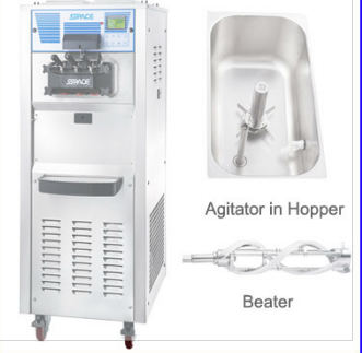 SPACE 3 flavors Comercial soft ice cream machine