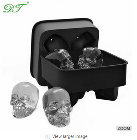 Chillz Ice Ball Mold /Silicone ball shaped ice cube tray/Skull Round Ice Ball Spheres tray