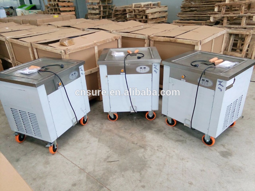 High quality Roll ice cream machine with 8 fruit trays