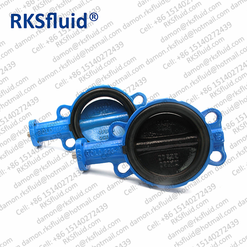 Center line nylon11 EPDM GGG50 casting ductile iron wafer lug butterfly valve