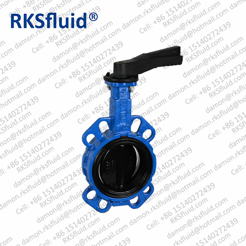 Center line nylon11 EPDM GGG50 casting ductile iron wafer lug butterfly valve