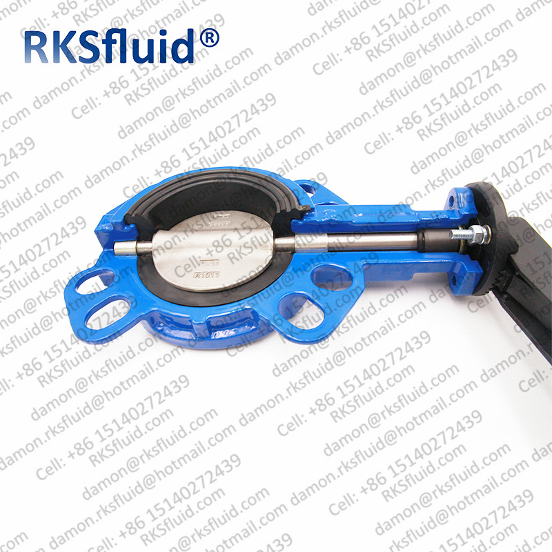 RKSfluid factory Ductile iron stainless steel disc butterfly valve for fluid control