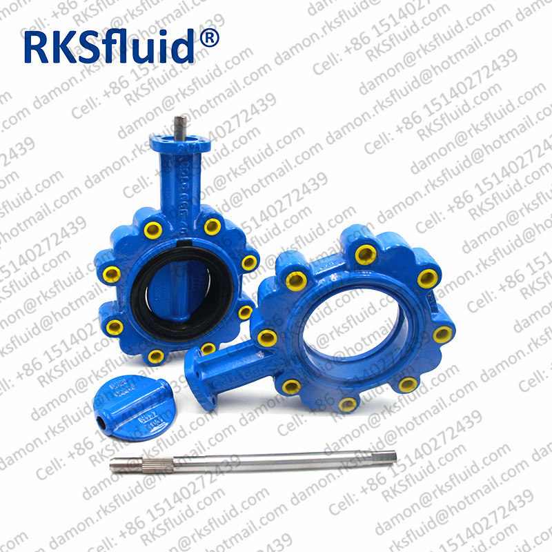 ductile iron disc with Epoxy resin center line resilient seat butterfly valve