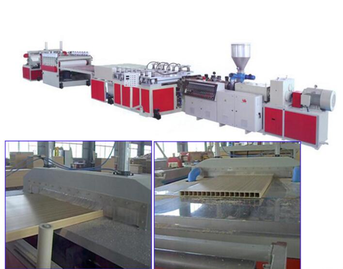 Plastic(PVC/PE/PP)+Wood (rice/husk/sawdust) wpc pvc wood door panel making machine
