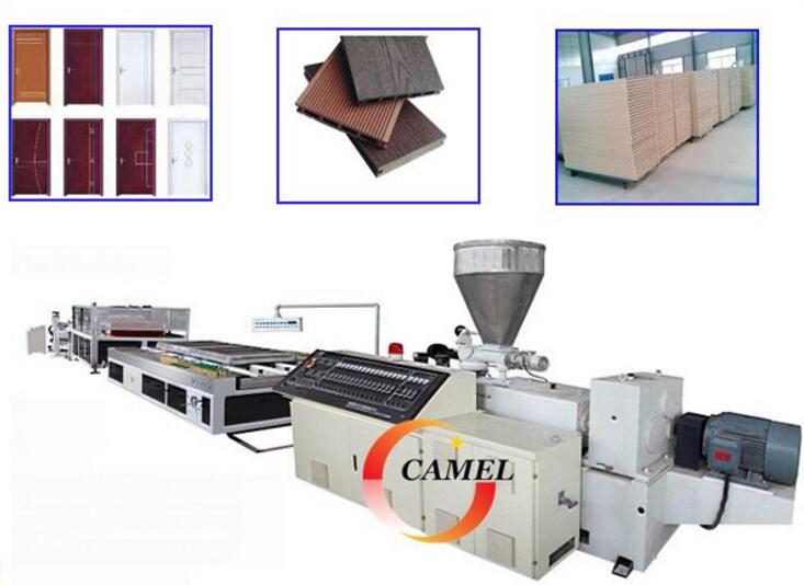 The useful PVC door board extrusion line double screw extruder