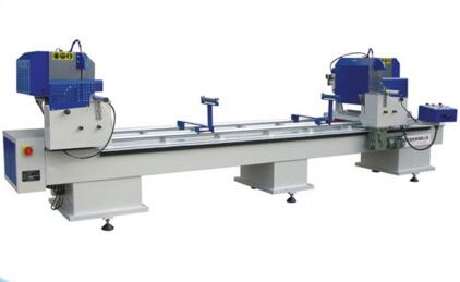 industry alloys aluminum square hollow tube double head cutting saw machine