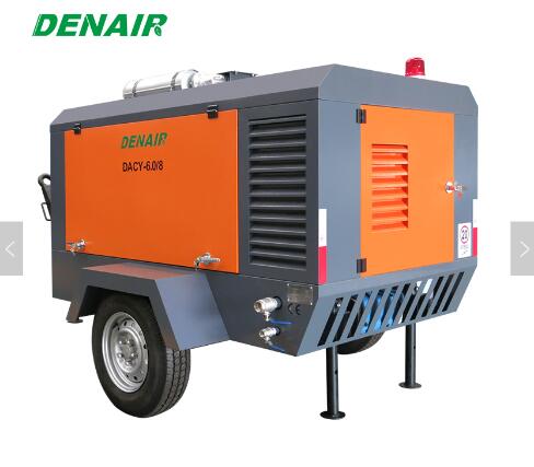 7 bar screw mobile diesel air compressor