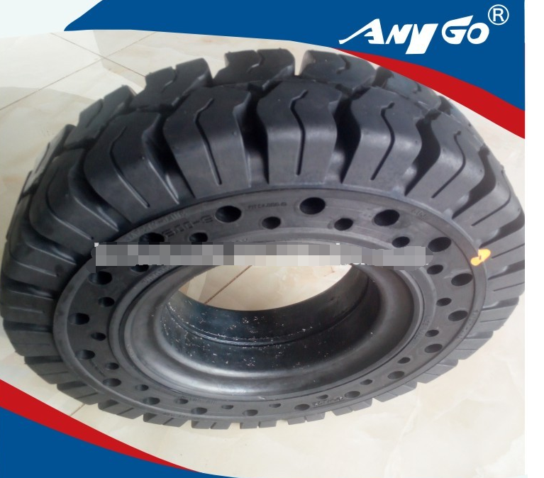pattern Click solid rubber tires with side hole